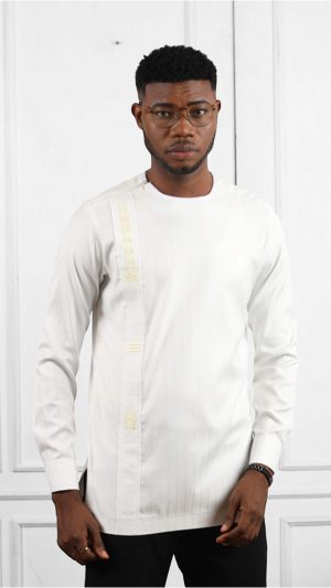White Long Sleeves Shirt | African Wear