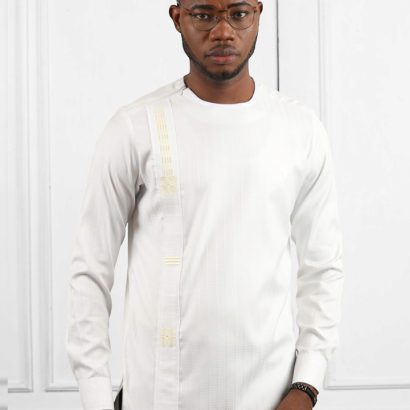 White Long Sleeves Shirt | African Wear