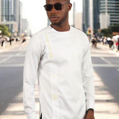 White Long Sleeves Shirt | African Wear