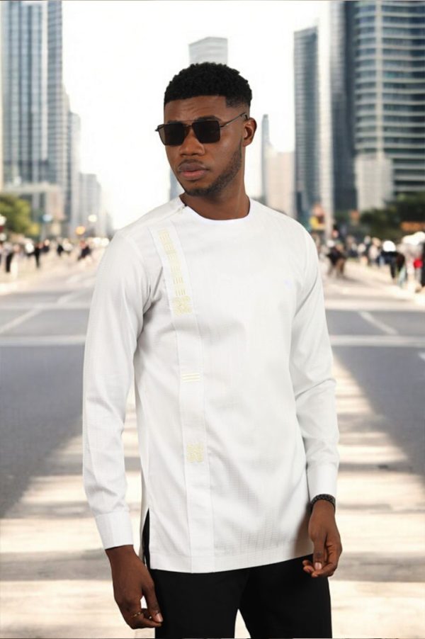 White Long Sleeves Shirt | African Wear