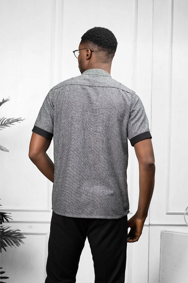 NAWA Men’s African Embroidered cashmere Blend Shirt | African Wear