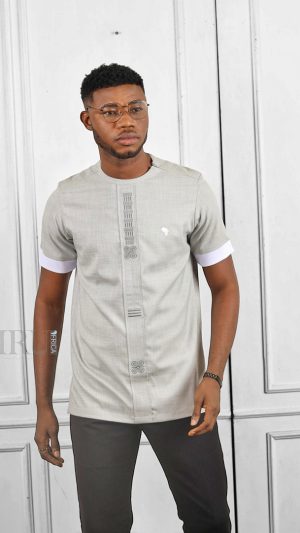 Linen blend short Sleeves Shirt | African Wear