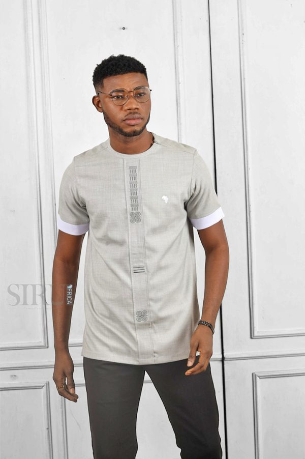 Linen blend short Sleeves Shirt | African Wear