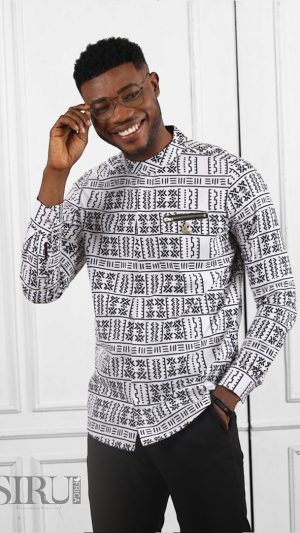 IDAN-YIRI Men’s African print Long Sleeves Shirt | African Wear