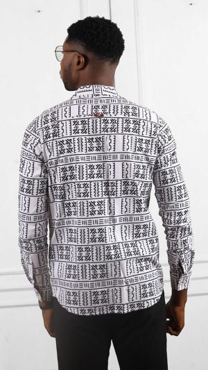 IDAN-YIRI Men’s African print Long Sleeves Shirt | African Wear
