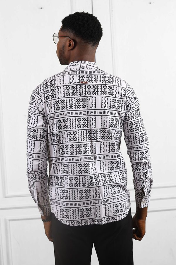 IDAN-YIRI Men’s African print Long Sleeves Shirt | African Wear