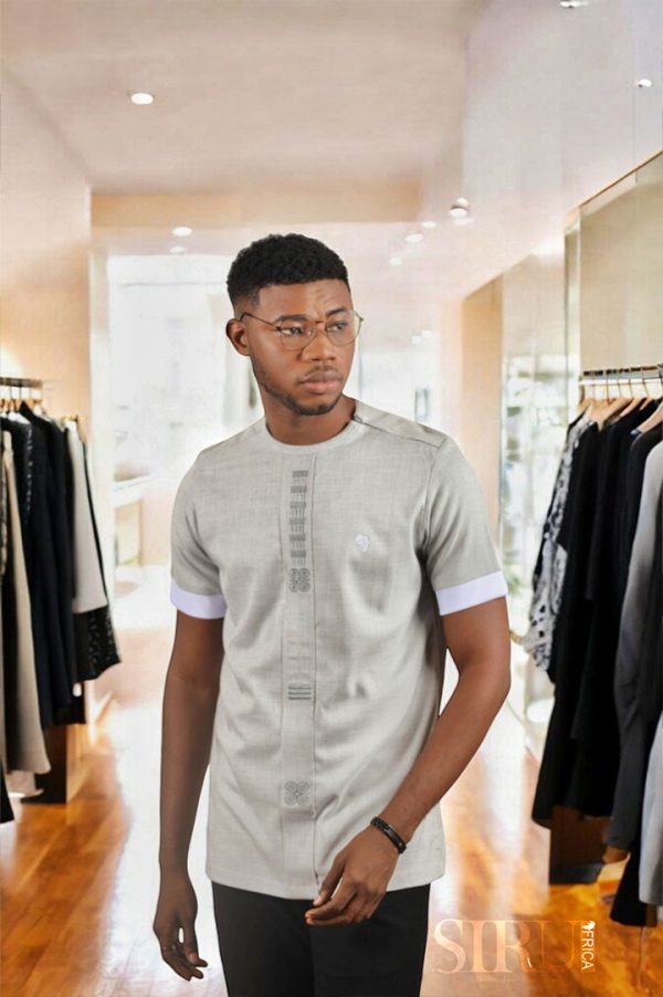 Linen blend short Sleeves Shirt | African Wear