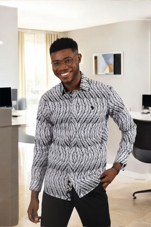 IDAN-YIRI Men’s African print Long Sleeves Shirt | African Wear