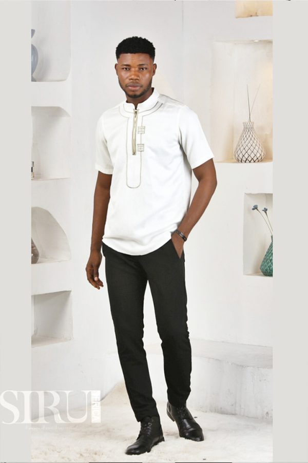 Linen Blend Short Sleeves Shirt | African Wear