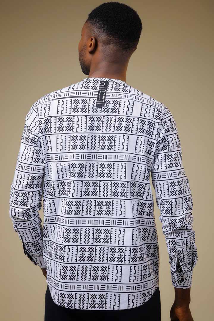 African Print Long Sleeved Shirt | African Men's Wear